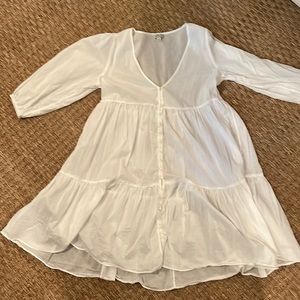 White JCrew beach dress/ cover up. Size x-s. So cute and worn once!